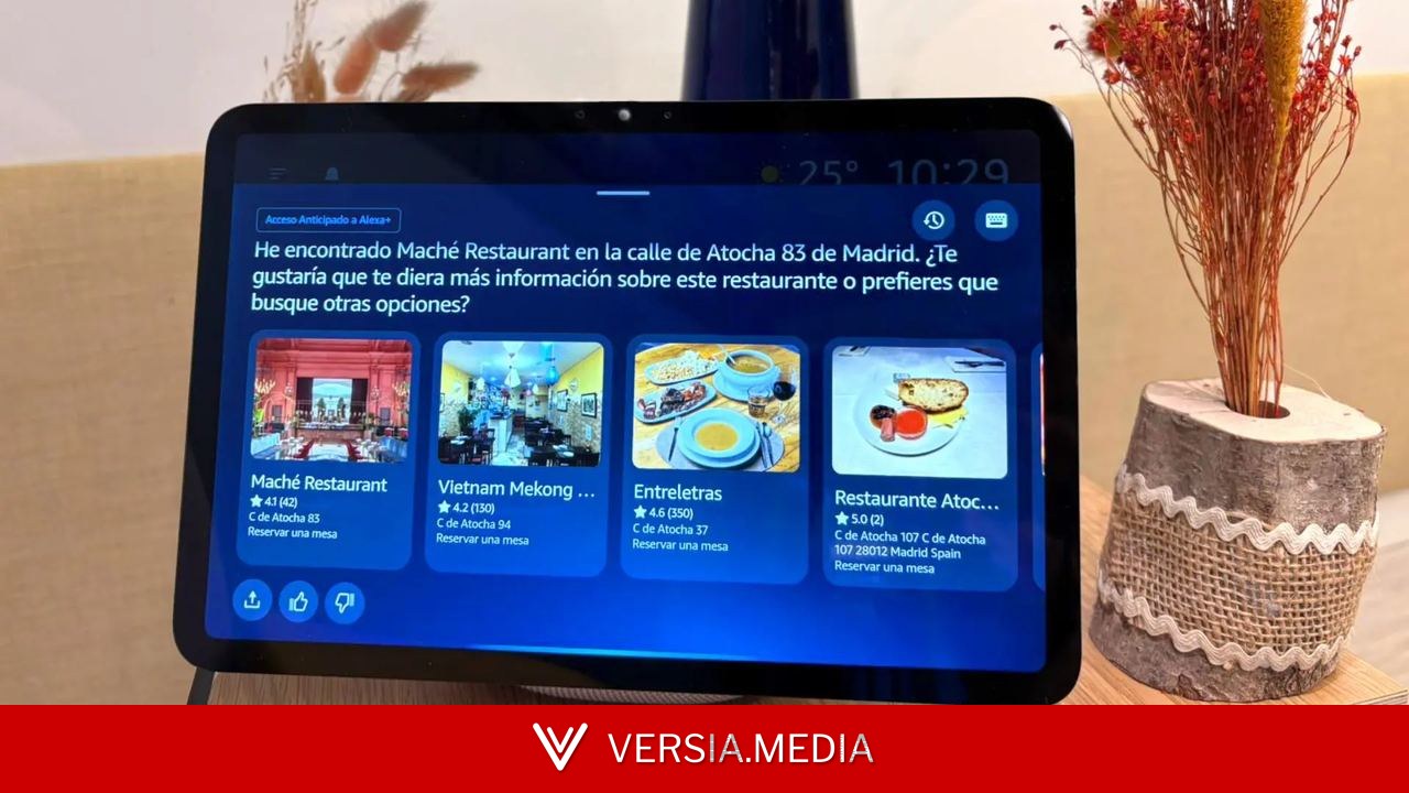 Alexa+ se enfrenta a su primer examen en España: ya puede reservar mesa en un restaurante por ti