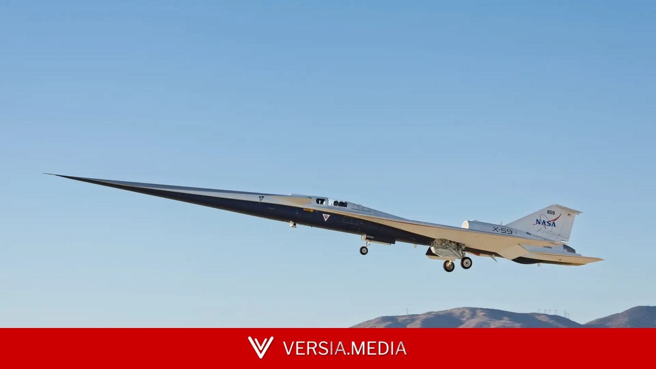 El avión supersónico X-59 de la NASA vuela a 1.480 km/h y prepara su siguiente fase de pruebas